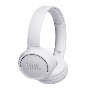 Audífono bluetooth on ear JBL T510 Pure Bass máx. 40 horas, control de música y llamadas, blanco