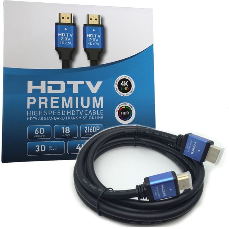 Cable Hdmi 2.0 4k Ultra Hd Alta Velocidad 3d 15 Metros 2160p Negro PVC