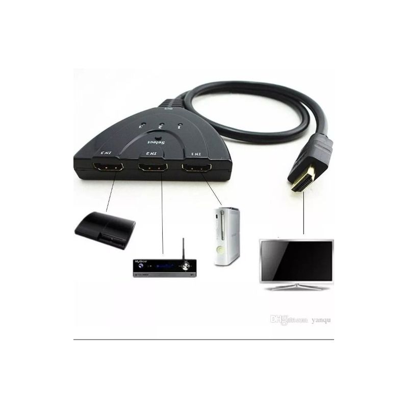 Switch HDMI 3 Puertos Full HD 1080 p