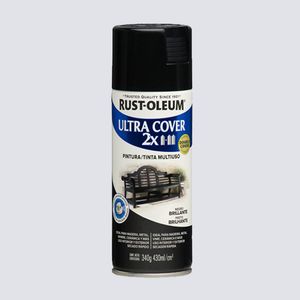 PINTURA MULTIUSOS EN AEROSOL ULTRA COVER 2X ACABADO NEGRO BRILLANTE 340G