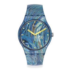 Reloj SWATCH The Starry Night By Vincent Van Gogh SUOZ335 Plástico Azul