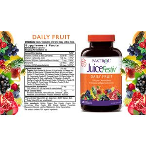 Natrol JuiceFestiv Daily Fruit x 120 Capsulas