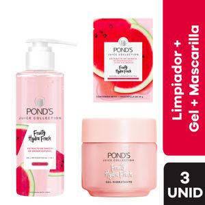 Pack Ponds Sandia Gel + Mascarilla + Limpiador Facial