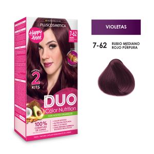 Tinte Permanente Duo Color Nutrition 7-62 Rubio Mediano Rojo Purpura