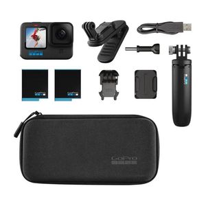 Cámara de acción GoPro Hero 10 + 2 baterías + selfie stick shorty + case + monturas adicionales