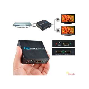 Hdmi Splitter 1x2 1.4 Full Hd 4k Multiplica Señal Conecta 2 tv - negro