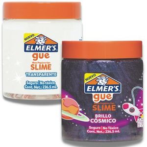 Pack Slime Elmers Gue Transparente + Cosmic Shimmer