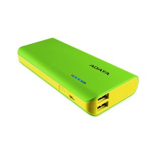 ADATA POWER BANK PT100 VERDE-AMARILLO 10000MAH - APT100-10000M-5V-CGRYL