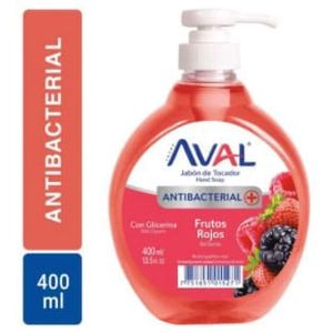 Jabón Liquido Antibacterial Frutos Rojos Aval x 400 ml