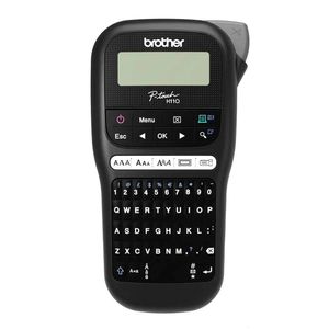 Rotulador portátil Brother PTH110BK de etiquetas + incluye cinta TZe231, negro