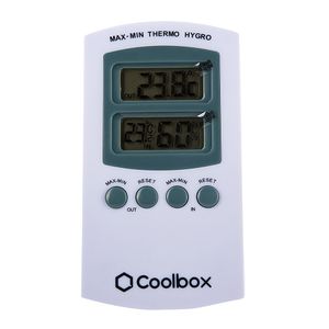 Termohigrómetro para interior y exterior Coolbox 2 pantallas