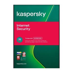 Antivirus digital Kaspersky Internet Security, protección avanzada, 3 dispositivo, 1 año