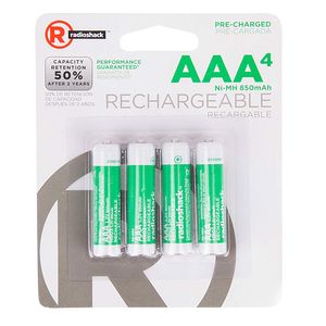 Baterías recargables Radioshack AAA x4 850 mAh
