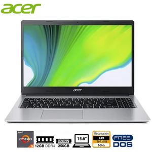 Laptop Acer A315-23-R3UP Ryzer 5 3500U Ram 12GB DDR4 SSD 256GB 15.6 FHD Sin Sistema