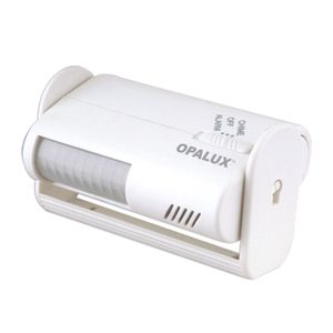 Alarma y timbre Opalux ST-96 con sensor, distancia de detección 8m, blanco