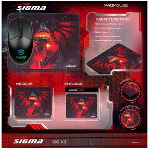 KIT GAMER MOUSE GRAVITY Y PAD X3