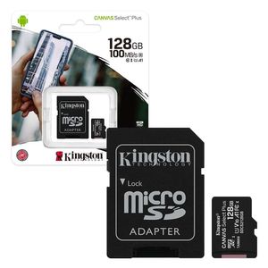 KINGSTON Memoria 128GB Micro SDXC CANVAS Select 100MB/s Clase 10 UHS-I - SDCS2/128GB