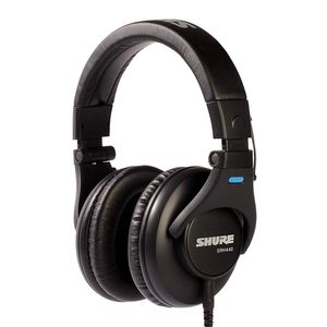 Audífono over ear sin micrófono Shure SRH440 adaptador 1/4", conector 3.5 mm, negro
