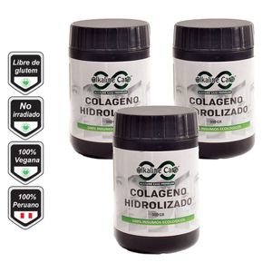Colágeno Hidrolizado 300gr Alkaline Care (Zinc y Vitamina C) x 3