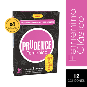 Prudence Box - Condones Femenino Clásico X4 unidades
