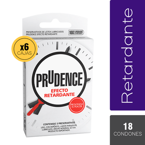 Prudence Box X6 - Condones Retardante X18 unid
