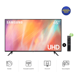 Televisor 65'' Samsung Led 4K Ultra Hd Smart Un65Au7090Gxpe (2021)