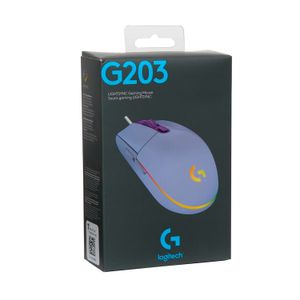 Mouse Logitech G203 Lightsync Optical 800 Dpi Rgb Lila