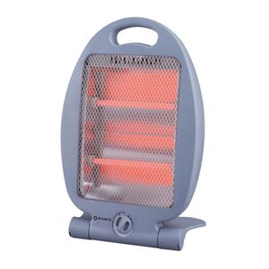 Calentador eléctrico de cuarzo Imaco QH200 cubre hasta 15m2, portátil, 2 niveles de potencia 400 y 800w, gris
