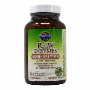 Suplemento Raw Enzymes Mujer 50 Garden of Life x 90 Capsulas