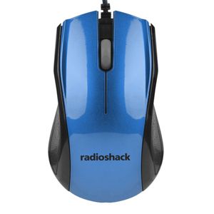 Mouse alámbrico Radioshack óptico, receptor usb, 1200 dpi, 3 botones, azul