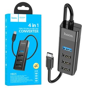 Tipo C Hub 4 Puertos 4 En 1 Usb 3.0 + 3 Usb 2.0 Hoco Hb25