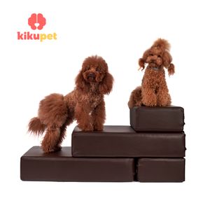 Escalera para perros de 3 pasos color marrón