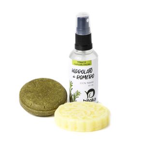 Pack Fortalecimiento Capilar y Cero Caspa Bitoka Shampoo Sólido + Acondicionador Sólido + Hidrolato