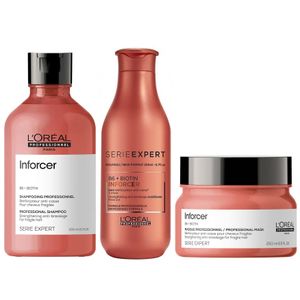 Shampoo Fortalecedor 300ml + Conditioner + Mascarilla LOreal Inforcer