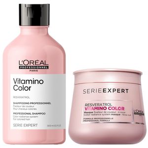 Shampoo Cabello Teñido 300ml + Mascarilla LOreal Vitamino Color