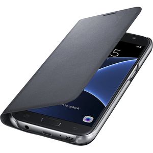 Case Bateria Led Wallet Cover Samsung S7 Black