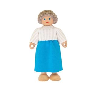 Personaje para casita de muñecas Voila Abuela Occidental con falda turquesa
