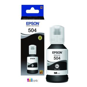 Botella De Tinta Epson T504120-AL, Color Negro, 70ml (T504120-AL-B)