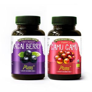Pack Antioxidante Camu Camu Organico y Acai Berry Natural y Vegano