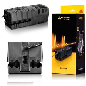 Estabilizador de Voltaje Power Lite quasar PLI 1200 8 Tomas filtro red