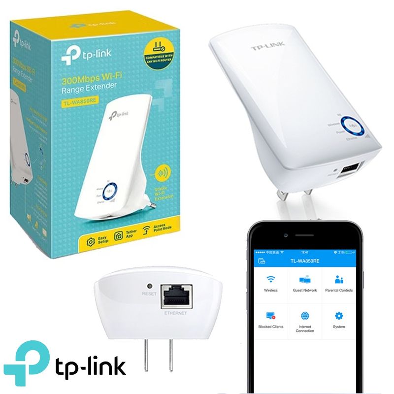 EXTENSOR DE RANGO TP-LINK WA850RE WIFI 300MBPS POR