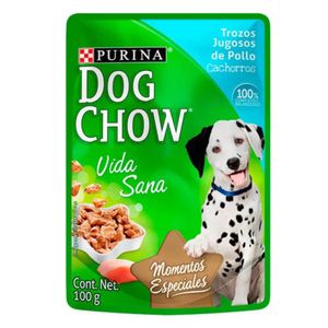 Dog Chow Cachorros Trozos Jugosos de Pollo 100 gr