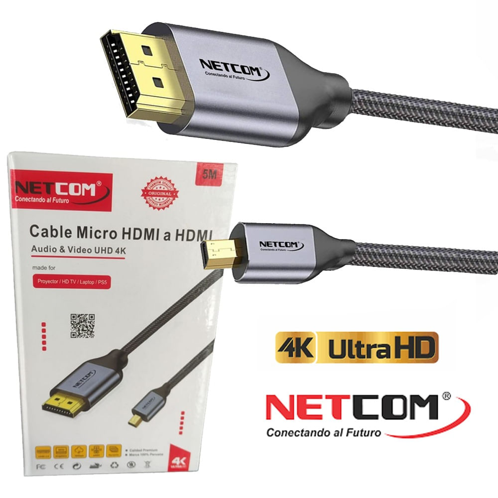 CABLE HDMI SANTOFA ELECTRONICS 4K ULTRA HD ALTA VELOCIDAD 3D 2 METROS 2160P  ENMALLADO