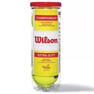 Wilson - Pelotas de Tenis - Championship - Extra Duty - Tapa Roja (Tubo de 3 u.)
