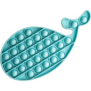 POP IT BALLENA CELESTE JUGUETE SENSORIAL DE BURBUJAS ANTIESTRÉS
