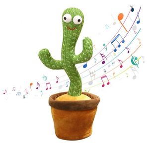 Cactus Peluche Bailarín - Luces Led - Canta - Repite La Voz Usb