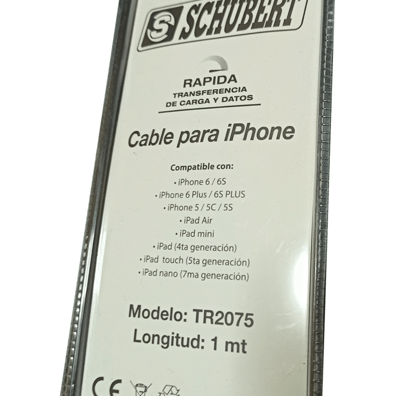 Cable USB de carga rápida y datos compatible con iPhone 5 5C 5S 6