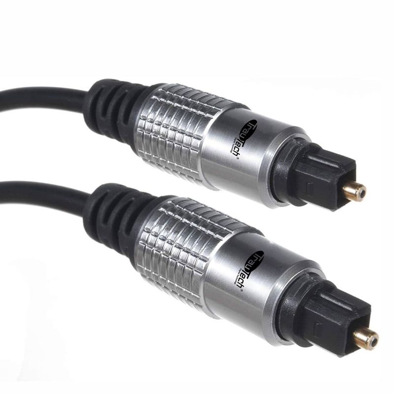 Cable Óptico Toslink (S/PDIF) de Alta Calidad para Audio Digital, 3 Metros,  Tapa de Protección