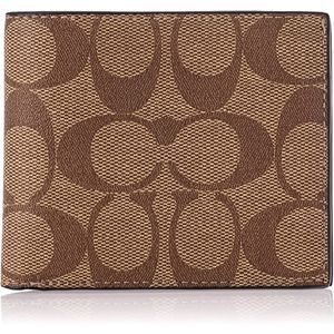 Coach Cartera de lona de PVC de la firma ID Billfold (bronceado)