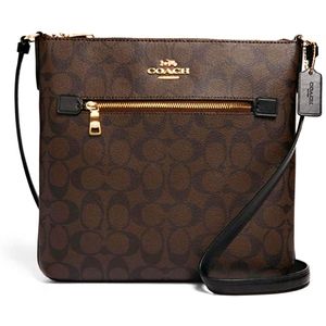 COACH - Bolsa Rowan File para mujer fabricada con lona de la marca